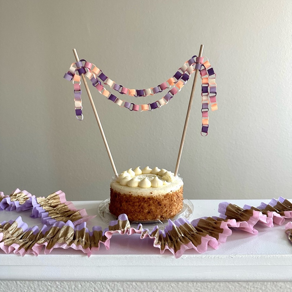 Custom Mini Paper Chain Cake Topper